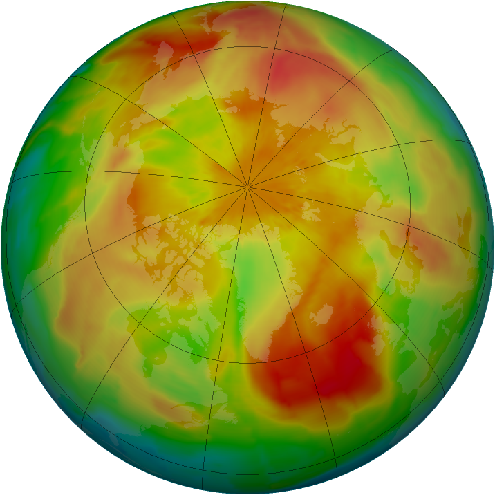 Arctic ozone map for 14 April 2013